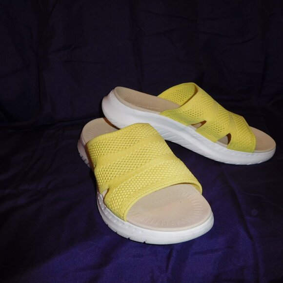 Easy Spirit Shoes - 9m easy Spirit yellow slide on sandals Deion sport slides